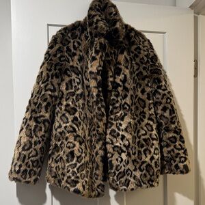 Forever 21 Leopard Print Teddy Jacket